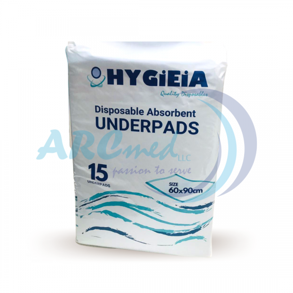 HYGIEIA Absorbent Underpads (60 x 90 cm) 15pcs per pack
