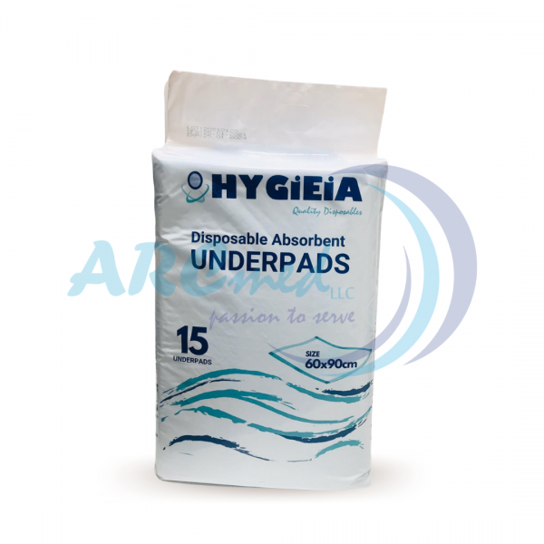 HYGIEIA Absorbent Underpads (60 x 90 cm) 15's Bags...