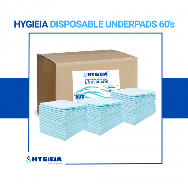 HYGIEIA DISPOSABLE UNDERPADS 60's 